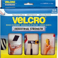 Velcro 90198 Sticky Back Industrial Strength Velcro, White, 2" x 15'