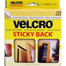 STICKY BACK TAPE WHITE 3/4" X 15'