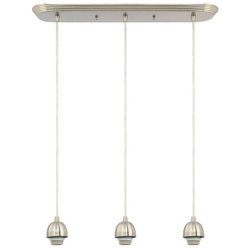 Westinghouse 6301200 Three-Light Adjustable Mini Pendant, Brushed Nickel Finish