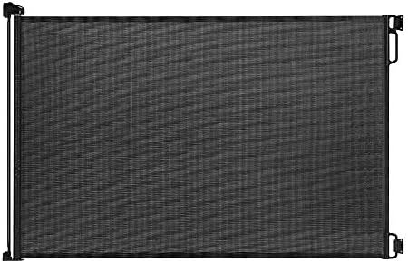 EasyBaby Retractable Baby Gate, 33" Tall, Extends up to 55'' Wide, Black/Child Safety Baby Gates, Pet Retractable Gates for Stairs, Doorways, Hallways, Indoor and Outdoor