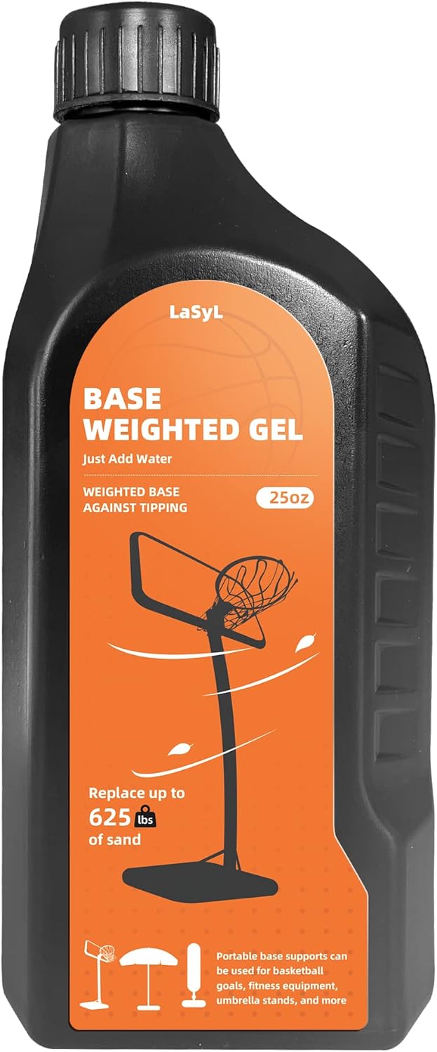 Base Weighted Gel (25/50 Ounces) - Sand & Sandbag Replacement for Anchoring Portable Basketball Hoops, Outdoor Umbrellas and Volleyball Nets - Eco-Friendly & More Effective Than Water Alone