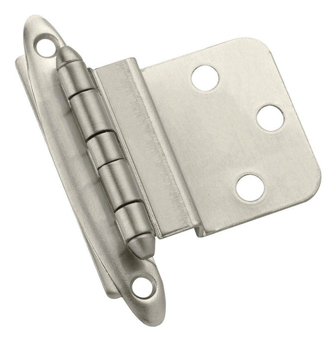 Amerock 1887597 Non Self Closing Hinge, Satin Nickel, 2-5/8" x 2-3/8"