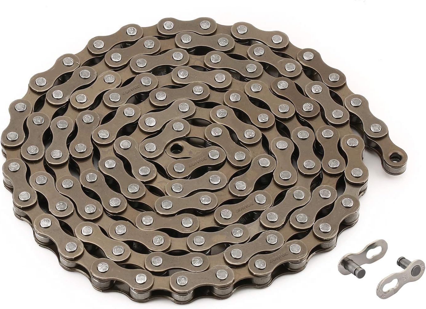ZONKIE Single-Speed Bicycle Chain 1/2 x 1/8 Inch 116 Links