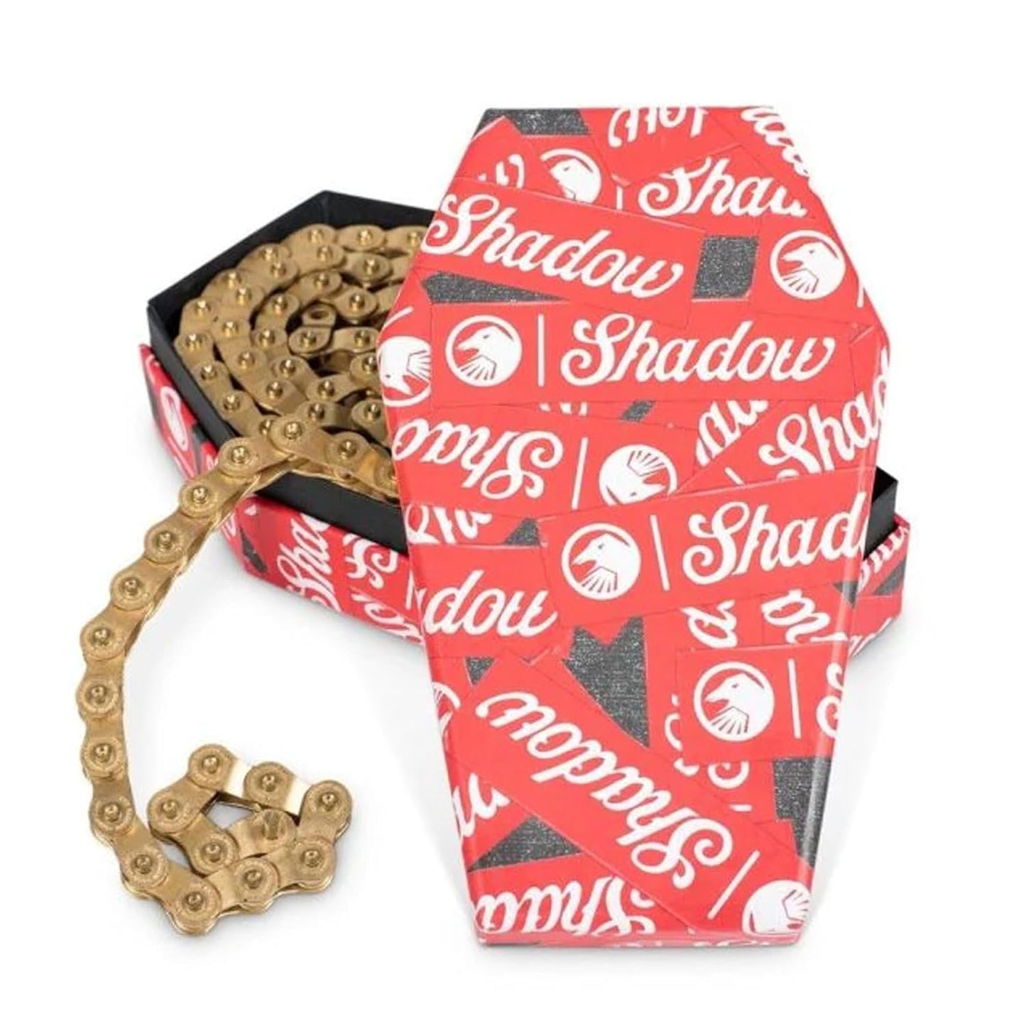 THE SHADOW CONSPIRACY Interlock 1/8" Durable Adjustable Half-Link Bike Chain V2 Compatible with 8T Driver & Up, Gold