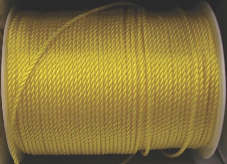 Ben-Mor 60191 Twisted Polypropylene Rope, 3 Strands, 1/4" x 1300'