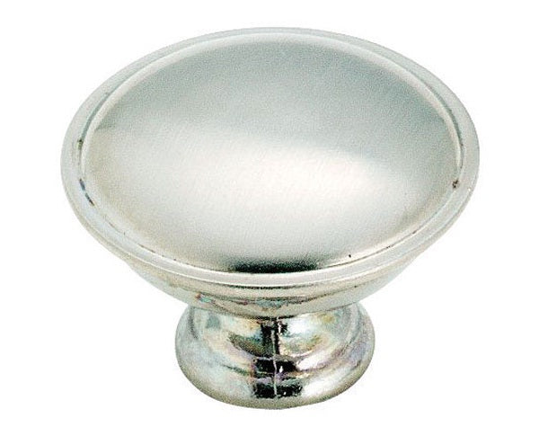 Amerock 1875423 Round Cabinet Knob, Brushed Chrome, 1-5/16" x 1-5/16"