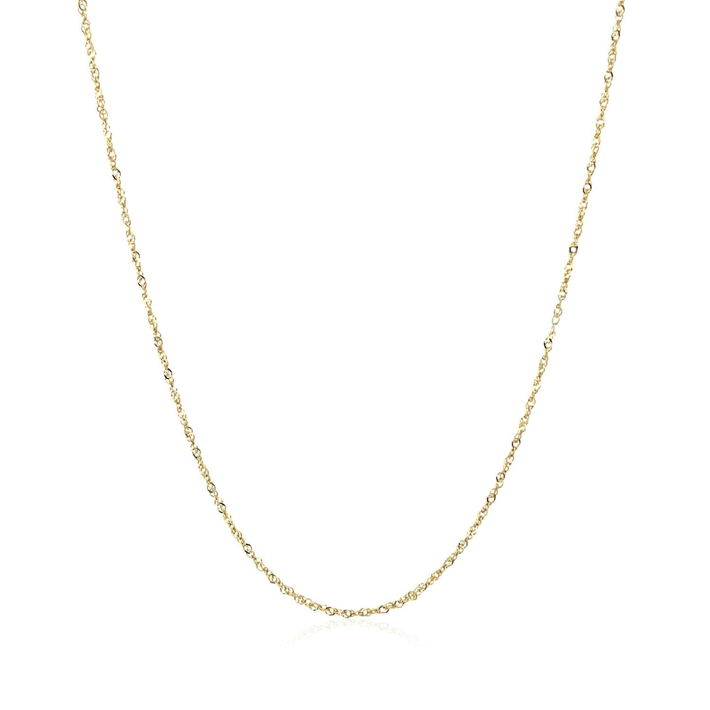 10k Yellow Gold Singapore Chain 0.8mm (0.80 mm)
