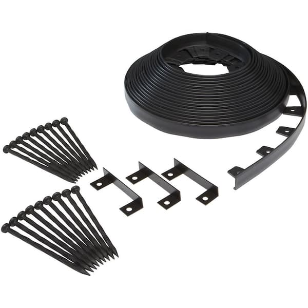60 ft. Flexible Plastic Landscape Edging Kit No-Digging