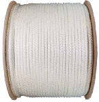 Wellington 10046 Solid Braided Nylon Cord, 1/8" x 600', White
