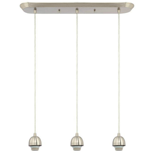 Westinghouse 6301200 Three-Light Adjustable Mini Pendant, Brushed Nickel Finish