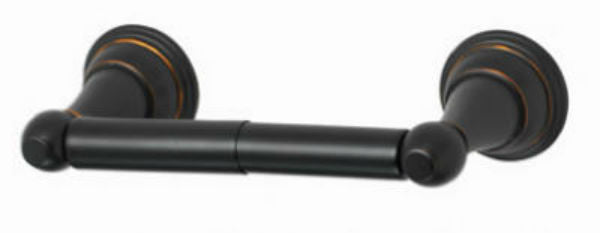 HomePointe 623254HP Brass Base Vintage Toilet Paper Holder, Brushed Bronze