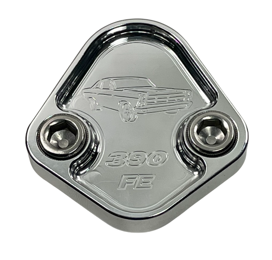 Fuel Pump Block Off Plate Fits Ford Fairlane 390 Engines Billet 6061 CNC USA