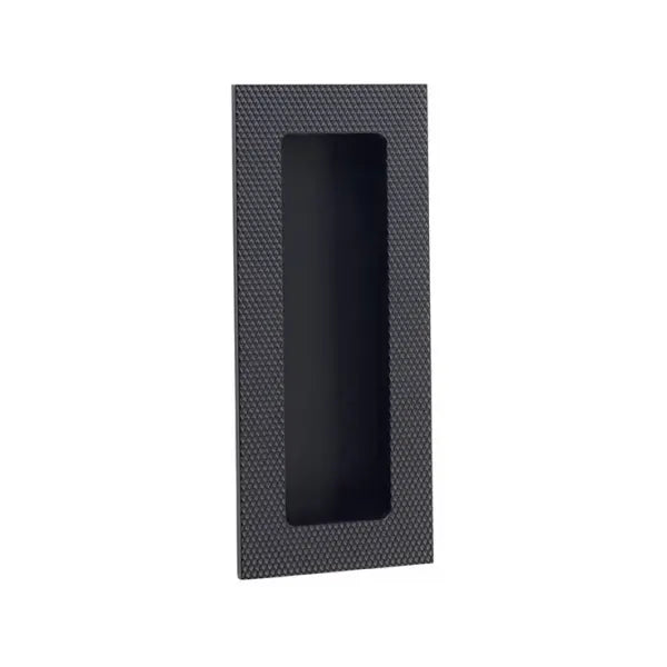 Modern Rectangular Knurled with Plain Pocket Flush Pull
