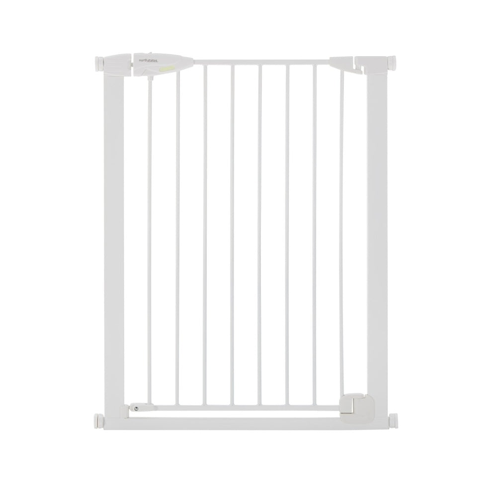 North States 5337 Toddleroo Auto-Close Gate, White, 36 Inch