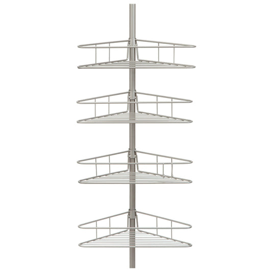 Kenney KN61519 Spring Tension Pole Caddy, Metal, Satin Nickel
