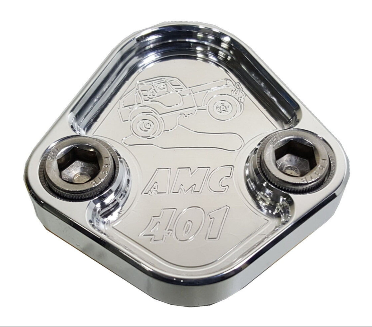 Fuel Pump Block Off Plate Fits Jeep AMC 401 Engines Billet Aluminum 6061 CNC USA