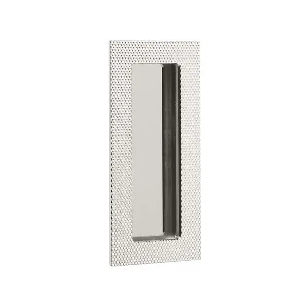 Modern Rectangular Knurled with Plain Pocket Flush Pull