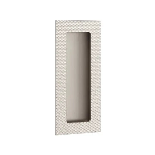 Modern Rectangular Knurled with Plain Pocket Flush Pull