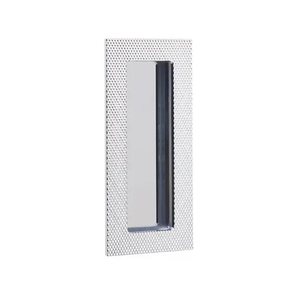 Modern Rectangular Knurled with Plain Pocket Flush Pull
