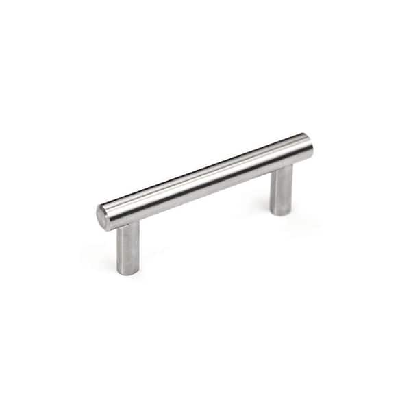 Cabinet Bar Pull 10-Pack Solid Stainless Steel Brushed Nickel
