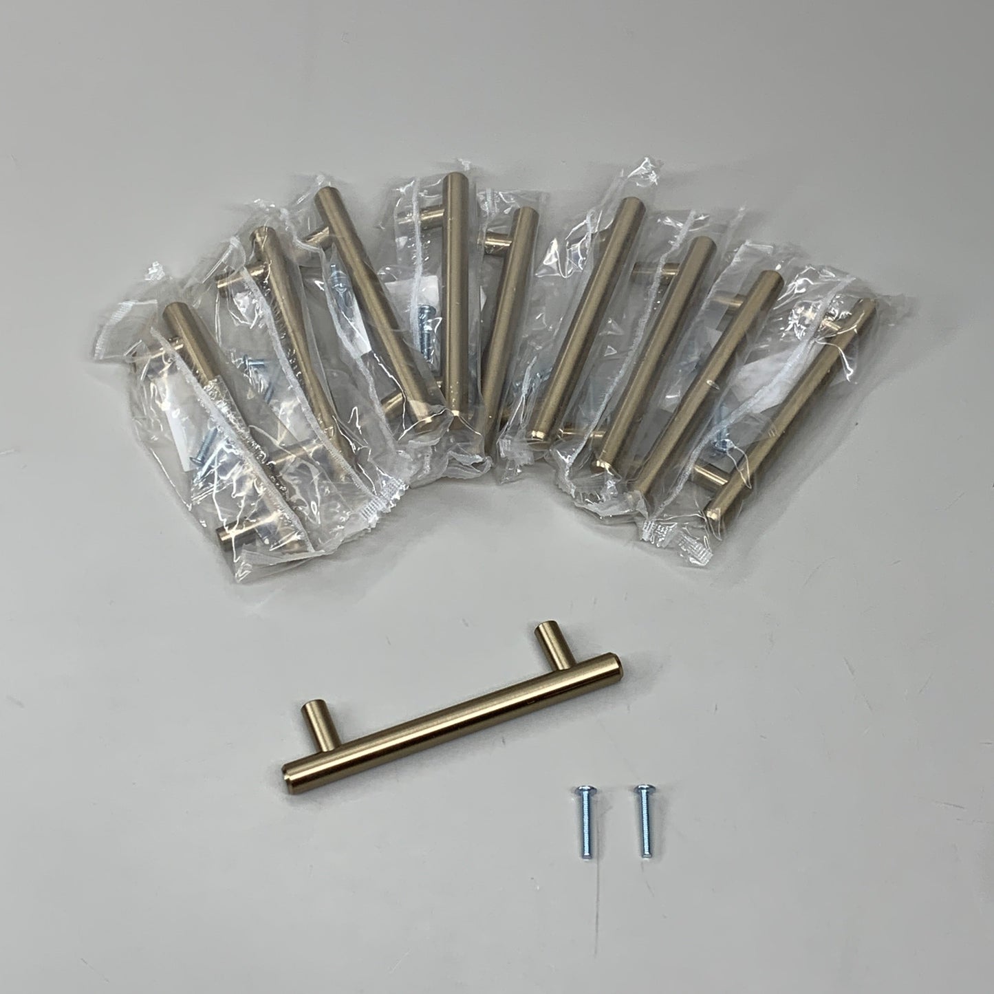 BERENSON (10 PACK) Traditional Advantage Two T-Bar Pull Champagne 96mm 9541-20CZ-P