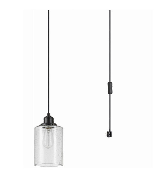 Globe Electric 60542 Annecy 1-Light Pendant Light, Dark Bronze