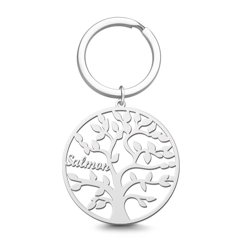 Name Keychain Family Tree Keychain Gifts for Mother Unique Design Rose Gold Plated 1-9 Names
