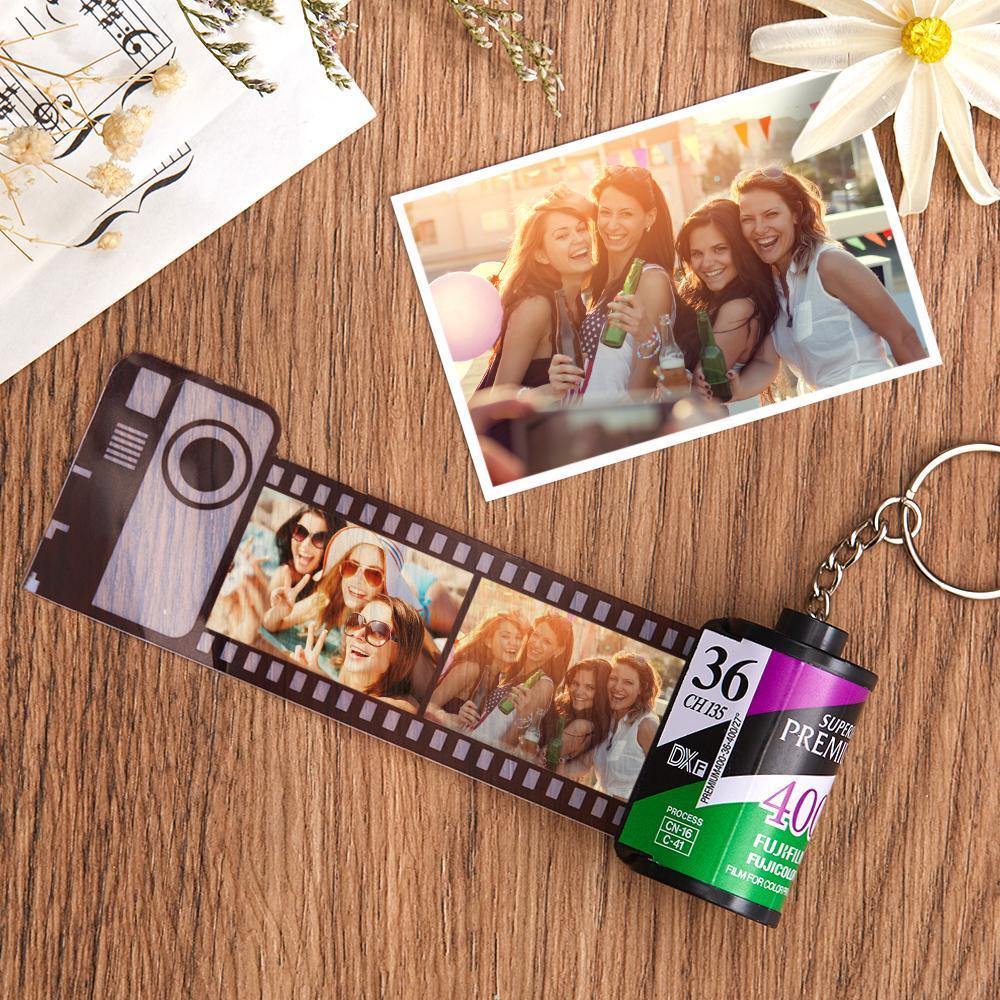 20 Pics Custom Photo Film Roll Keychain with Pictures Customized Photo Gift Best Gifts - soufeelus