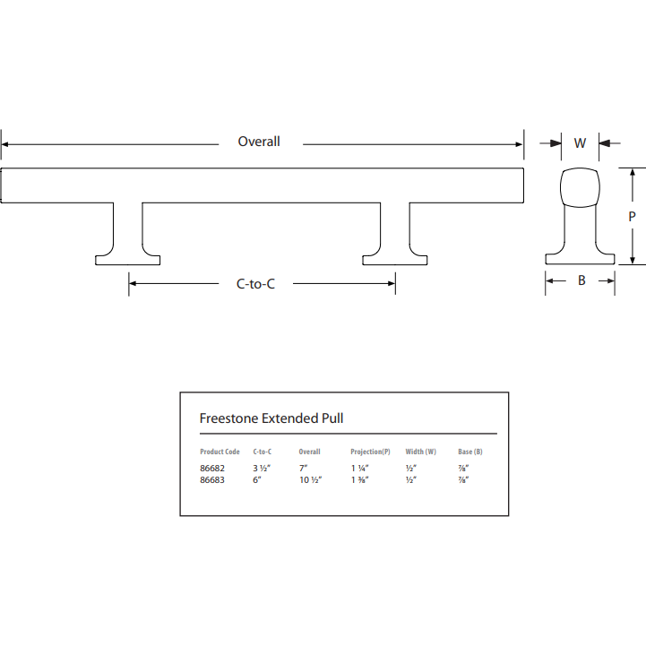 Freestone Extended Cabinet Pull