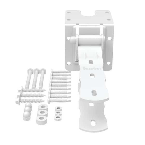 11.62 in. x 3.25 in. Aluminum Gate Hinge, White