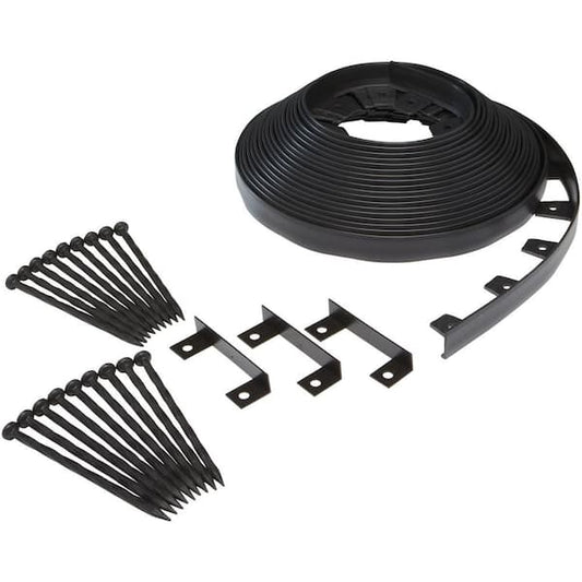 60 ft. Flexible Plastic Landscape Edging Kit No-Digging