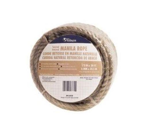 Wellington 28772 Manila Rope, 1/2" x 50'