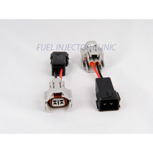 Fuel Injector Clinic Set of 4 Denso (Female) to Honda OBD2 (Male) Injector Plug Adapters / PADPDtoH4