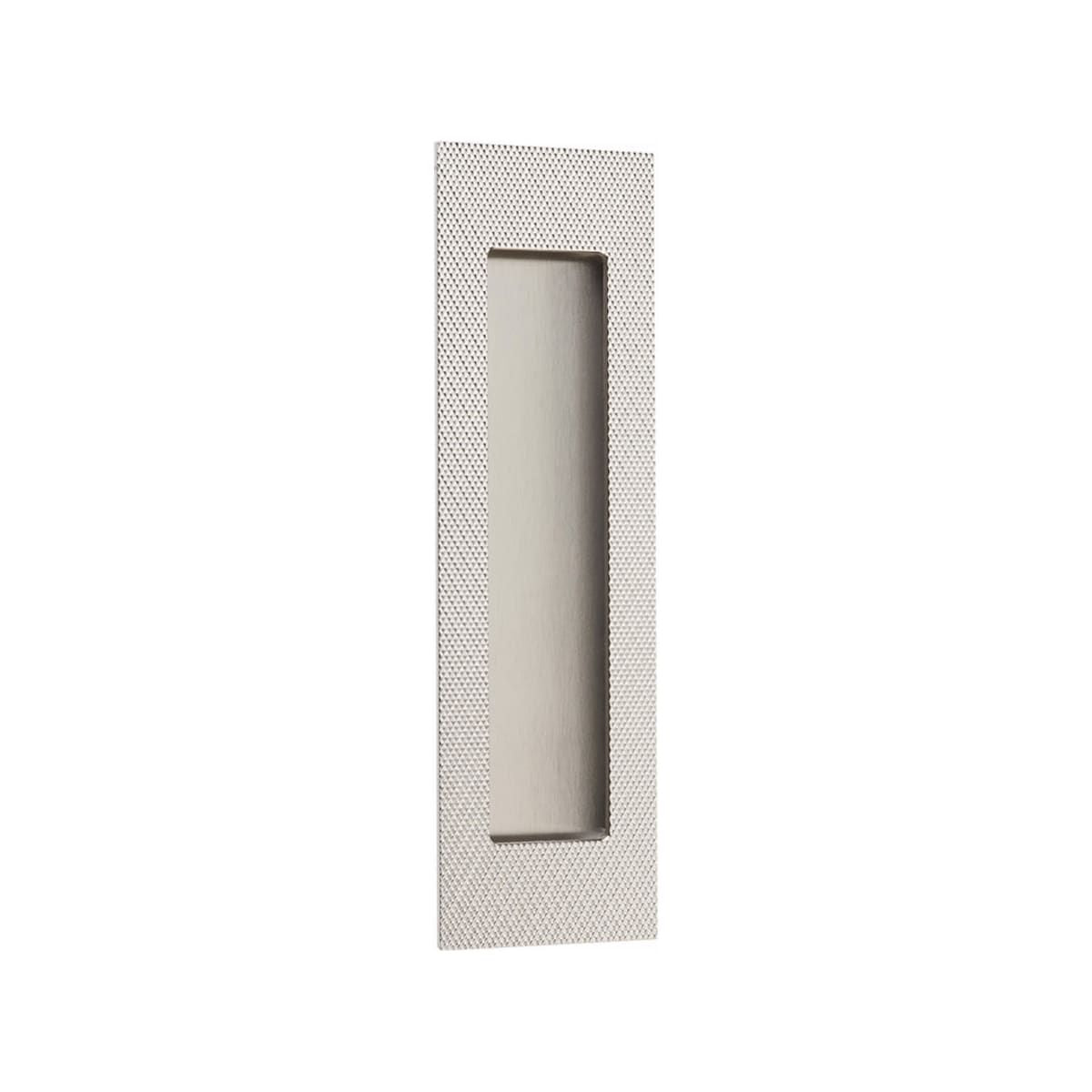 Modern Rectangular Knurled with Plain Pocket Flush Pull