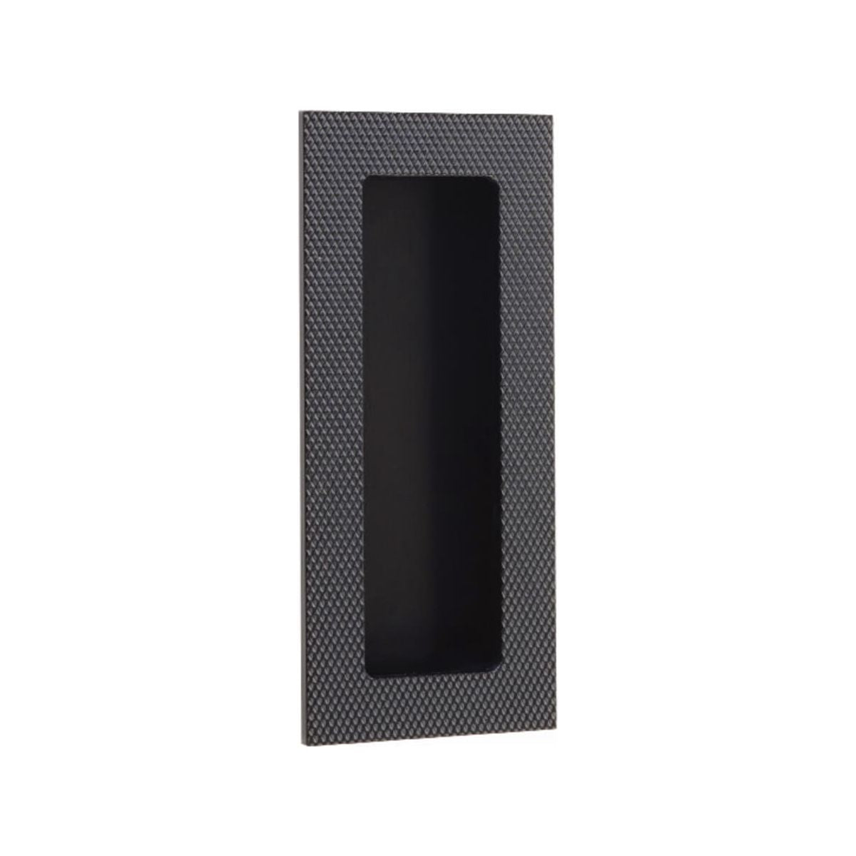 Modern Rectangular Knurled with Plain Pocket Flush Pull