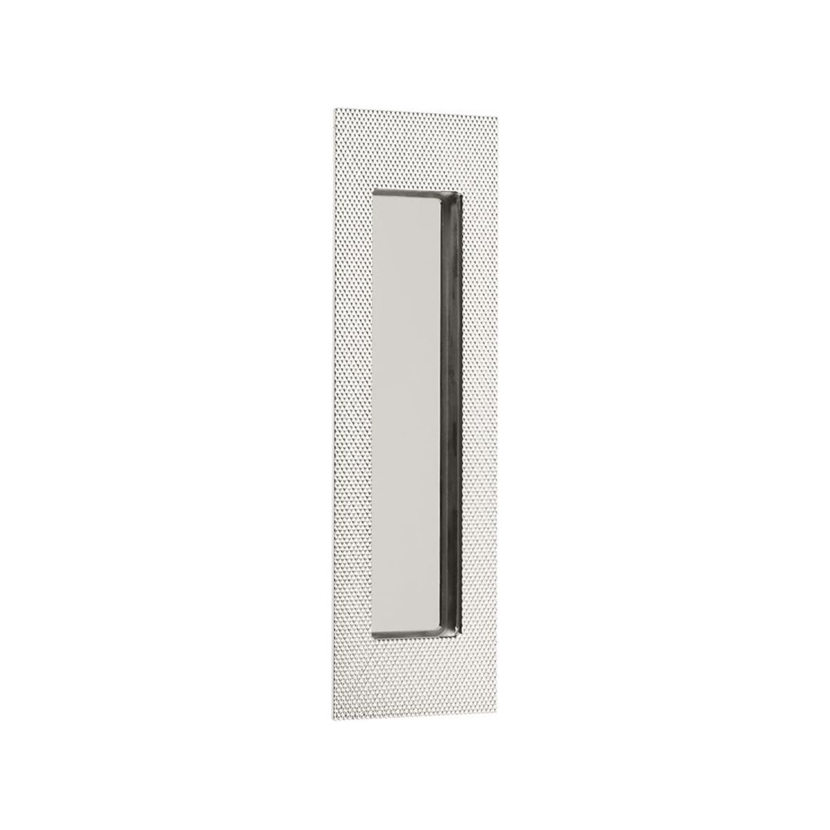 Modern Rectangular Knurled with Plain Pocket Flush Pull