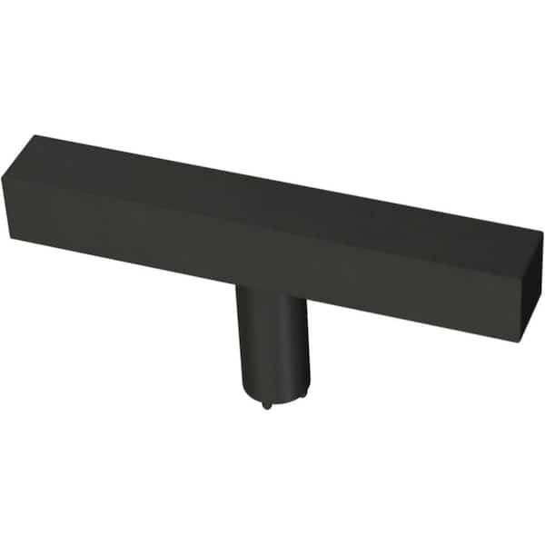 12-Pack Cabinet Knobs Elongated Square Bar, Matte Black