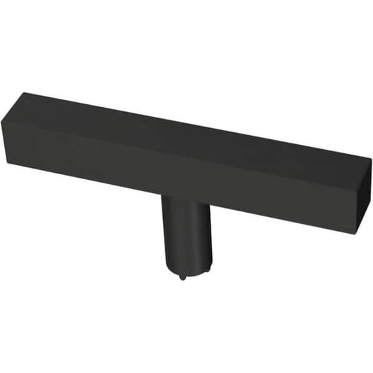 12-Pack Cabinet Knobs Elongated Square Bar, Matte Black