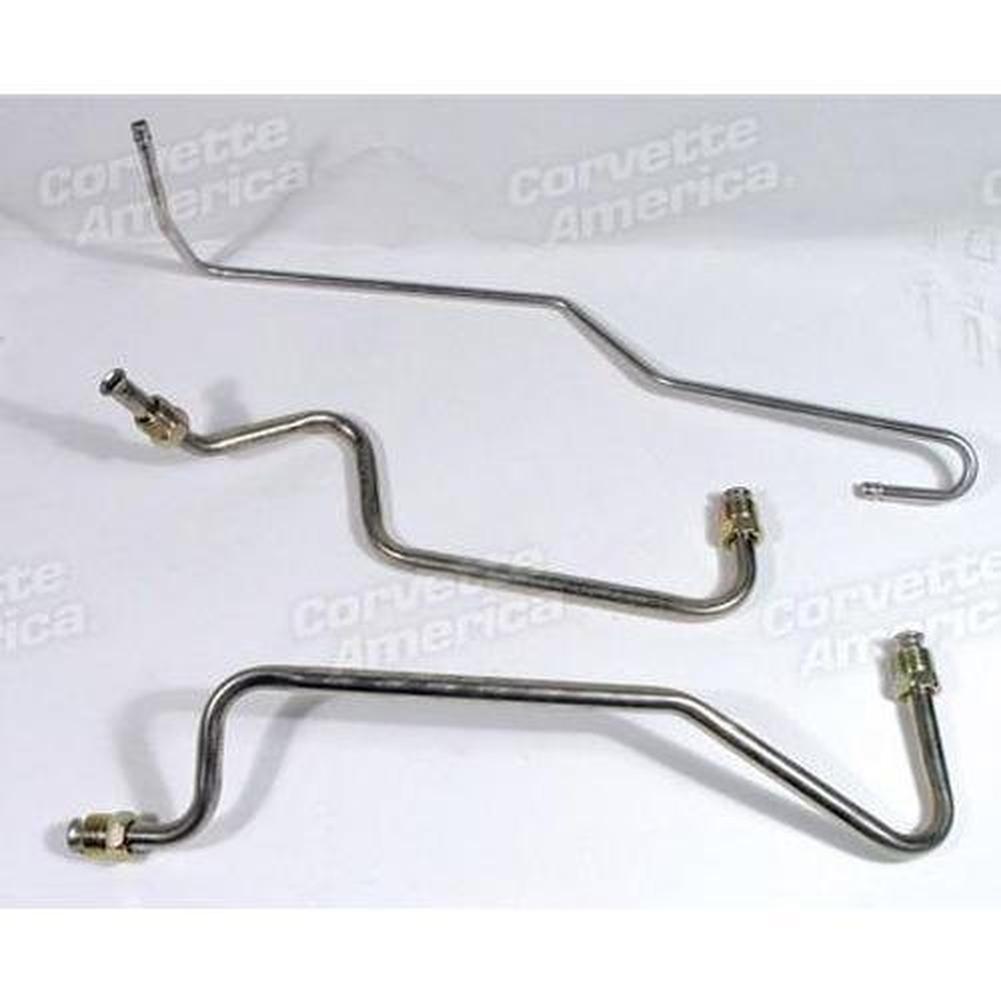 Corvette Gas Line. Stainless Steel - Pump To Carburetor 300hp & 350hp: 1968-1969