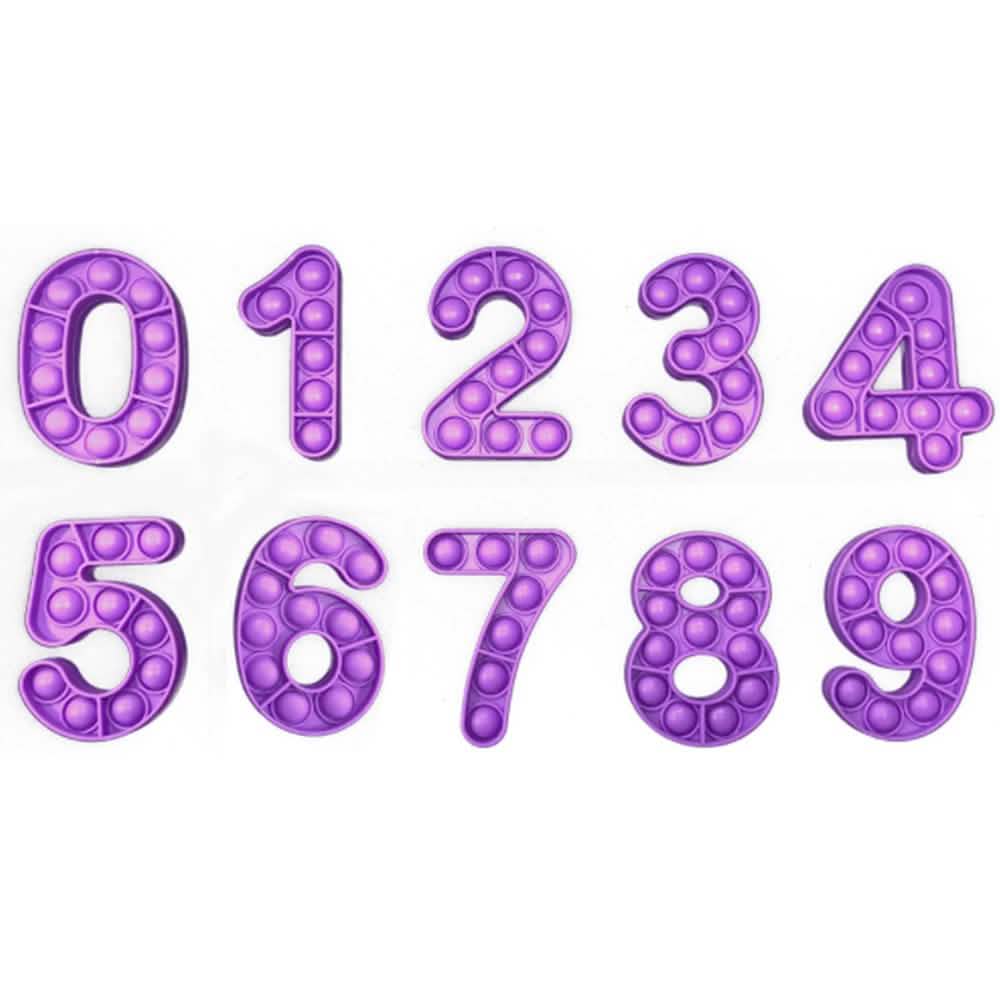 Push Pop Anti-Stress Numbers Toys & Games Purple - DailySale