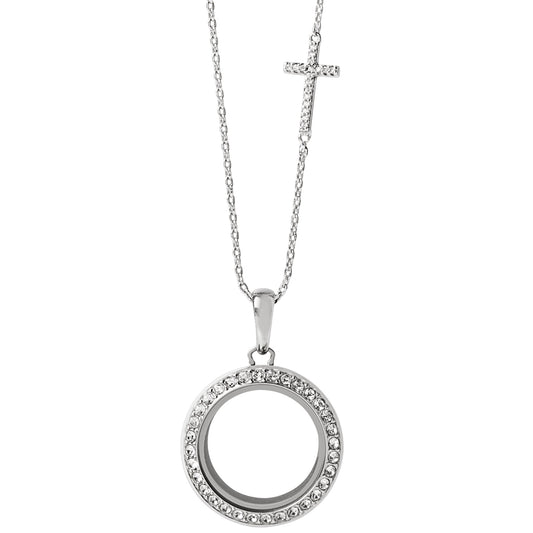 Pave Cross Chain - Think Goodness